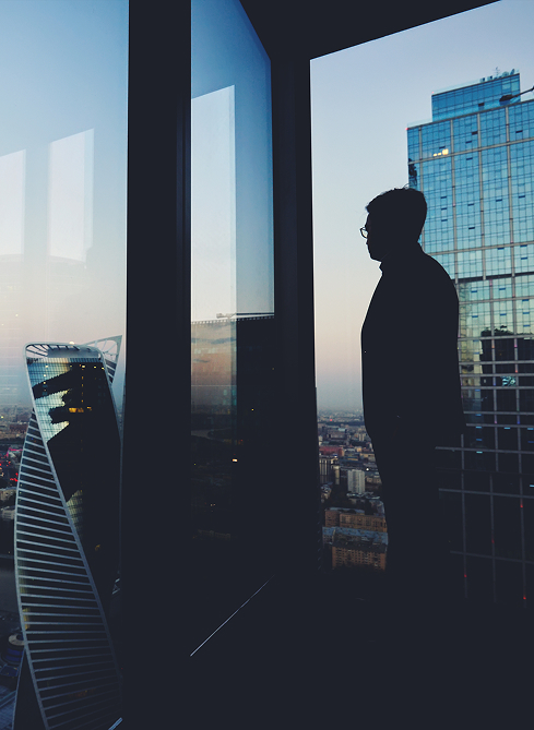 man building background